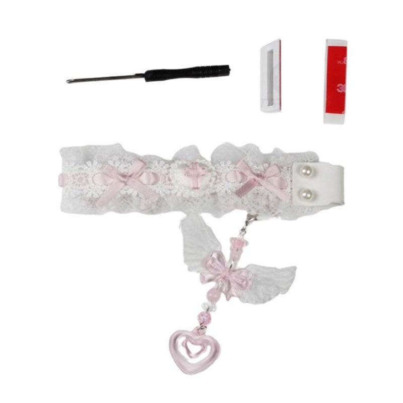 Lace keyboard ribbon with clasp, handmade decorative keyboard accessory for wootingATKDIY